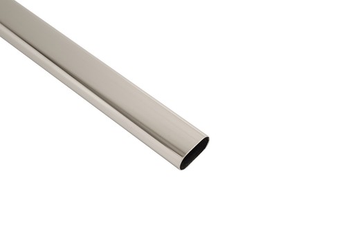 Wardrobe rail oval chrome - rail,