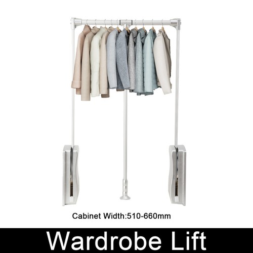 Pull down closet rods - down,