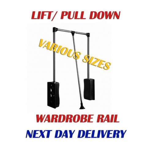 Pull down wardrobe rail - down,