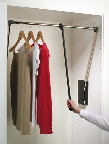 Pull down wardrobe - wardrobe, rail