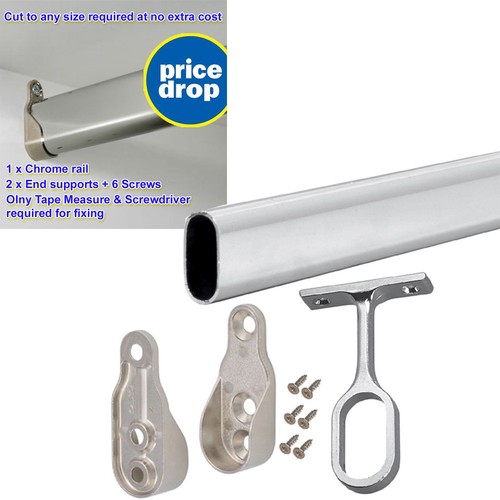Wardrobe rail oval hanging - rail,