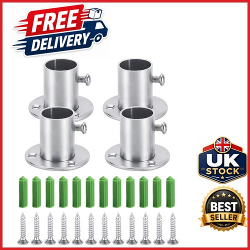 Wardrobe rail bracket set 4pcs - rail,