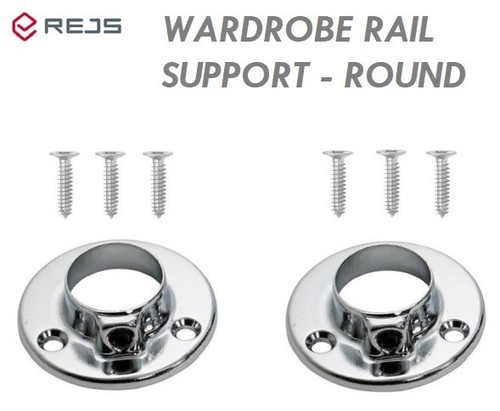 Wardrobe rail support - -, round